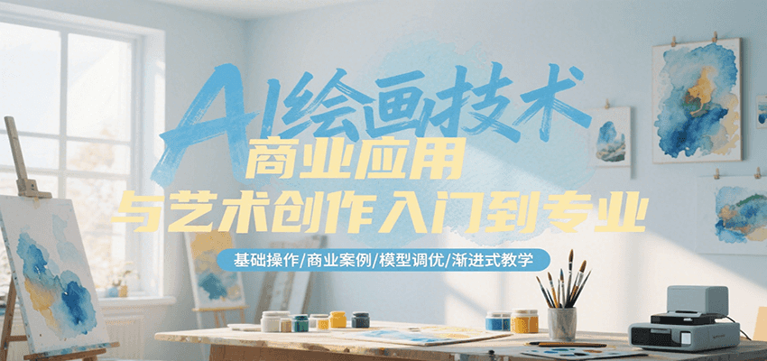 AI绘画技术商业应用与艺术创作入门到专业，基础操作/商业案例/模型调优/渐进式教学 - 宏盛创业网-宏盛创业网