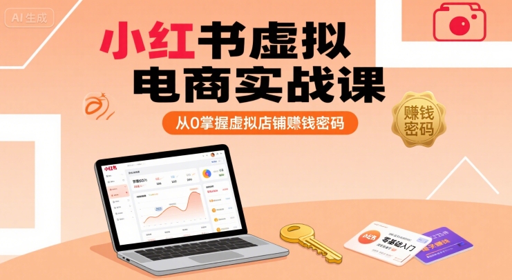 小红书虚拟电商实战课，从0掌握虚拟店铺賺钱密码 - 宏盛创业网-宏盛创业网