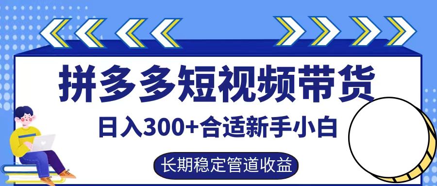 拼多多短视频带货日入300+，实操账户展示看就能学会 - 宏盛创业网-宏盛创业网
