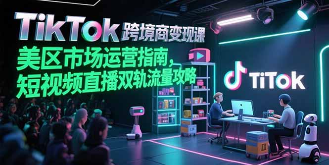 TikTok跨境电商变现课，美区市场运营指南，短视频直播双轨流量攻略 - 宏盛创业网-宏盛创业网