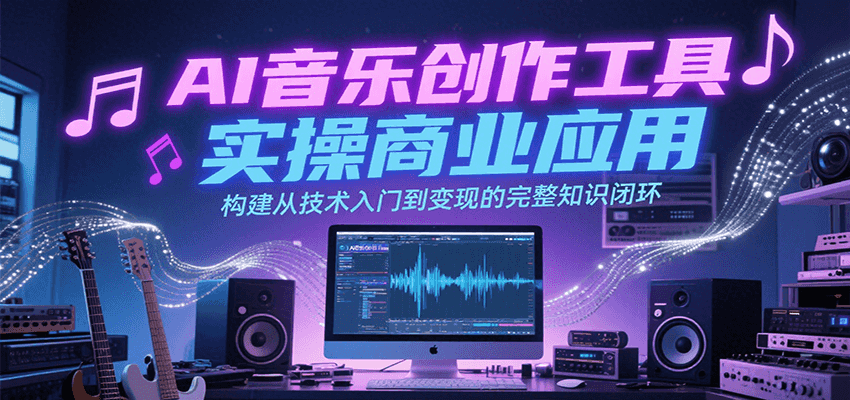 AI音乐创作工具实操商业应用，构建从技术入门到变现的完整知识闭环 - 宏盛创业网-宏盛创业网