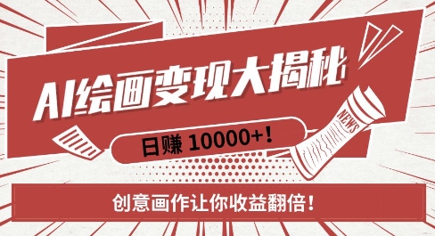 AI梦境绘画致富秘籍，复制粘贴，新手也能快速掌握，创意画作让你收益翻倍 - 宏盛创业网-宏盛创业网
