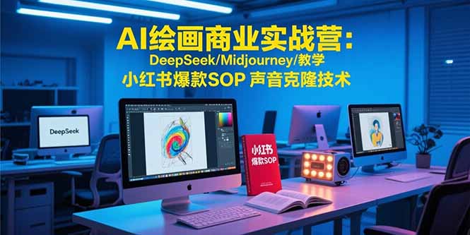 AI绘画商业实战营：DeepSeek/Midjourney/教学 小红书爆款SOP 声音克隆技术 - 宏盛创业网-宏盛创业网