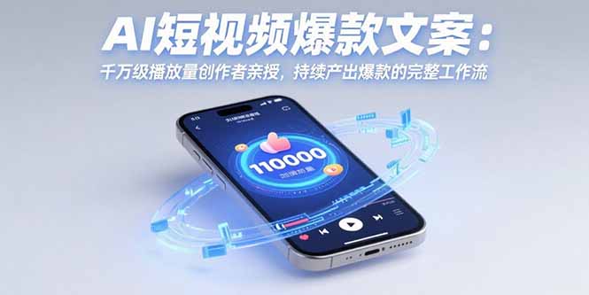 AI短视频爆款文案：千万级播放量创作者亲授，持续产出爆款的完整工作流 - 宏盛创业网-宏盛创业网