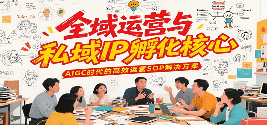 全域运营与私域IP孵化核心，AIGC时代的高效运营SOP解决方案 - 宏盛创业网-宏盛创业网