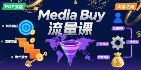 Media Buy之POP流量课，带你开启海外Media Buy淘金之路 - 宏盛创业网-宏盛创业网