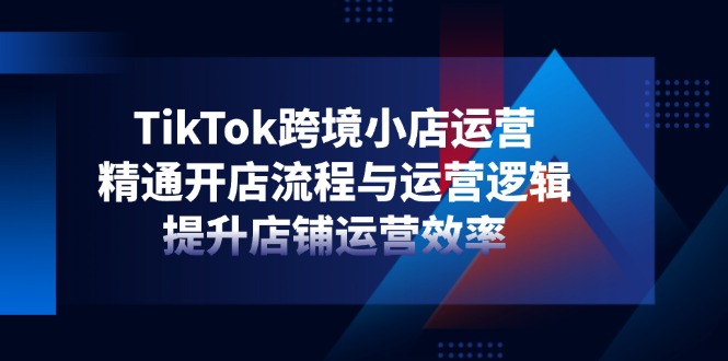 TikTok跨境小店运营，精通开店流程与运营逻辑，提升店铺运营效率 - 宏盛创业网-宏盛创业网