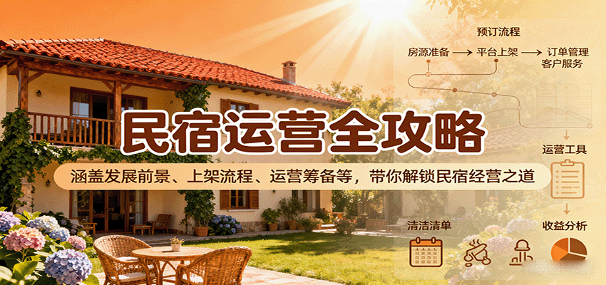 民宿运营全攻略：涵盖发展前景、上架流程、运营筹备等，带你解锁民宿经营之道 - 宏盛创业网-宏盛创业网