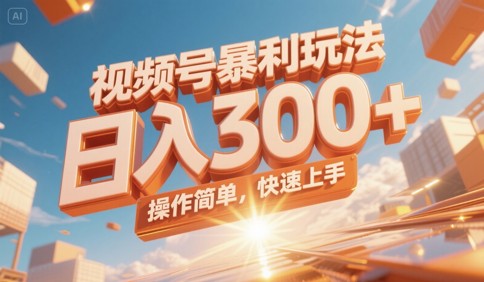 视频号暴利玩法，日入300+，操作简单，快速上手。 - 宏盛创业网-宏盛创业网