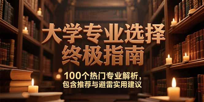 付费文：大学专业选择终极指南,100个热门专业解析,包含推荐与避雷实用建议 - 宏盛创业网-宏盛创业网