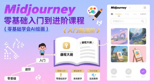 midjourney零基础入门到进阶课程，零基础学会AI绘画 - 宏盛创业网-宏盛创业网