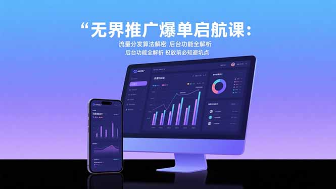 无界推广爆单启航课：流量分发算法解密 后台功能全解析 投放前必知避坑点 - 宏盛创业网-宏盛创业网