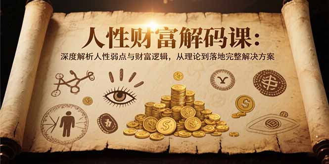 人性财富解码课6.0：深度解析人性弱点与财富逻辑，理论到落地完整解决方案 - 宏盛创业网-宏盛创业网