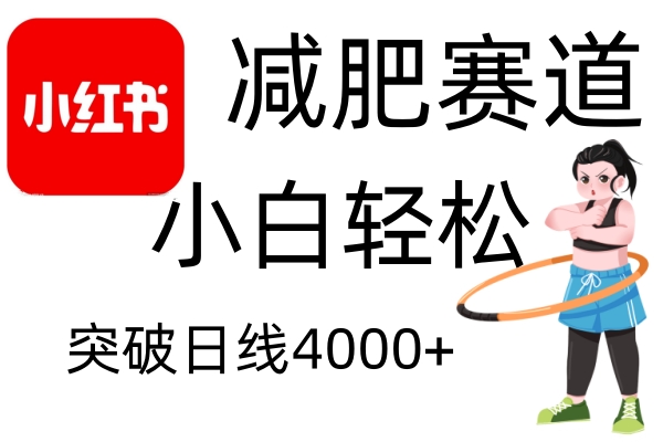 小红书减肥赛道，简单零成本，无需剪辑，不用动脑，小白轻松日利润4000+ - 宏盛创业网-宏盛创业网