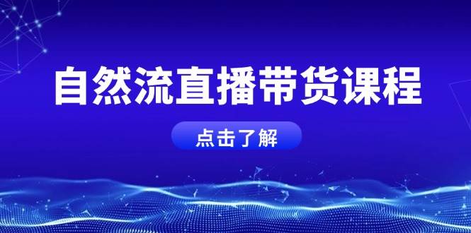 自然流直播带货课程，结合微付费起号，打造运营主播，提升个人能力 - 宏盛创业网-宏盛创业网