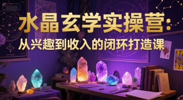水晶玄学实操营：从兴趣到收入的闭环打造课 - 宏盛创业网-宏盛创业网