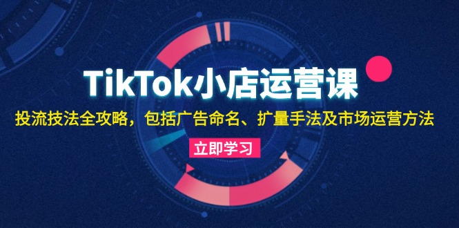 TikTok小店运营课：投流技法全攻略，包括广告命名 扩量手法及市场运营方法 - 宏盛创业网-宏盛创业网