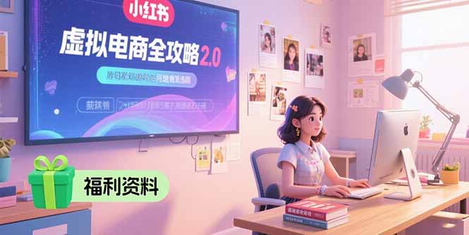 虚拟电商全攻略2.0，开店选品实操流程，账号定位、货源发布、笔记发布技巧 - 宏盛创业网-宏盛创业网