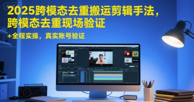 2025跨模态去重搬运剪辑手法，跨模态去重现场验证 +全程实操，真实账号验证 - 宏盛创业网-宏盛创业网