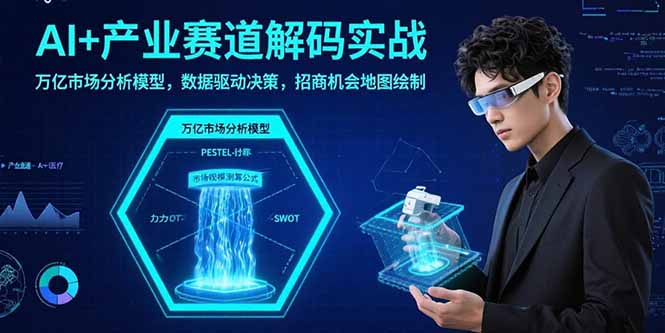 AI+产业赛道解码实战：万亿市场分析模型，数据驱动决策，招商机会地图绘制 - 宏盛创业网-宏盛创业网