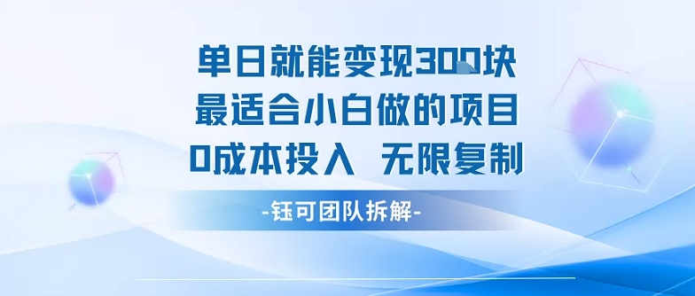 单日就能变现3张最适合小白做的项目0成本投入 无限复制 - 宏盛创业网-宏盛创业网