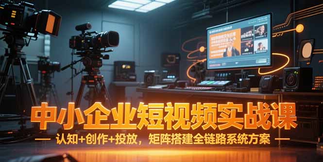 中小企业短视频实战课，认知+创作+投放，矩阵搭建全链路系统方案 - 宏盛创业网-宏盛创业网