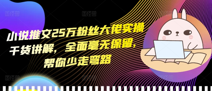 小说推文25万粉丝大佬实操干货讲解，全面毫无保留，帮你少走弯路 - 宏盛创业网-宏盛创业网