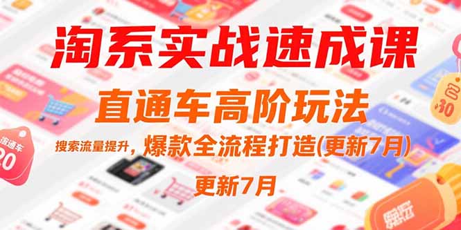 淘系实战速成课，直通车高阶玩法，搜索流量提升，爆款全流程打造(更新7月 - 宏盛创业网-宏盛创业网