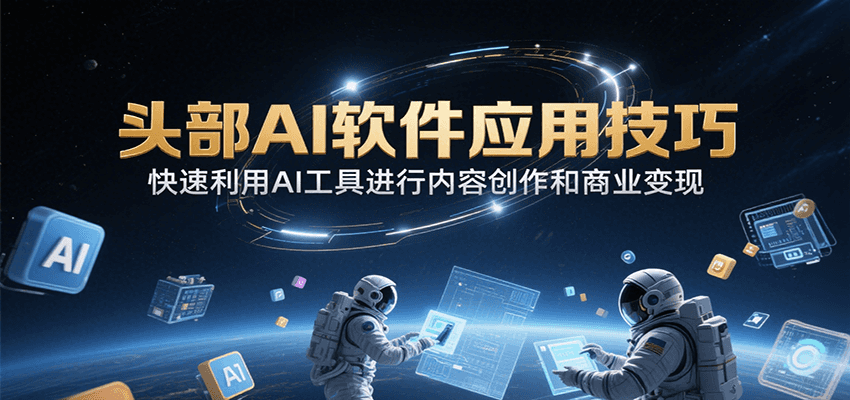 头部AI软件应用技巧，快速利用AI工具进行内容创作和商业变现 - 宏盛创业网-宏盛创业网