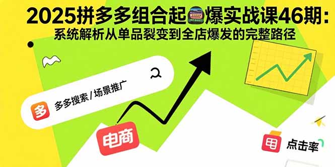 2025拼多多组合起爆实战课46期：系统解析从单品裂变到全店爆发的完整路径 - 宏盛创业网-宏盛创业网