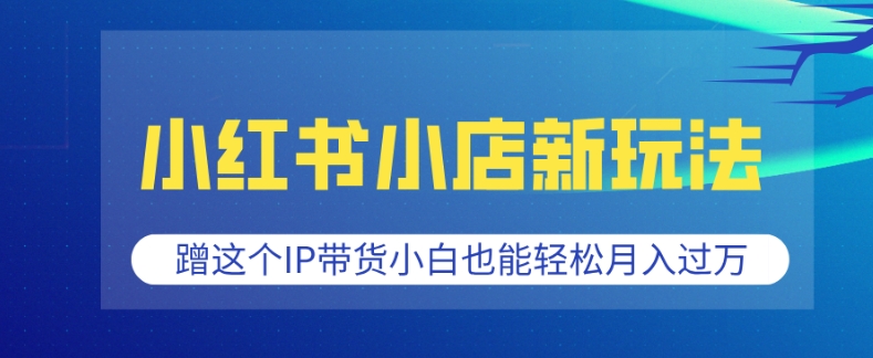 小红书小店新玩法，蹭这个IP带货，小白也能轻松月入过W【揭秘】 - 宏盛创业网-宏盛创业网