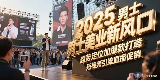 2025男士美业新风口，趋势定位加爆款打造，短视频引流直播促销 - 宏盛创业网-宏盛创业网