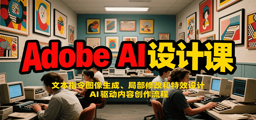 Adobe AI设计课：文本指令图像生成、局部修改和特效设计，AI驱动内容创作流程 - 宏盛创业网-宏盛创业网