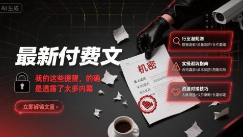 最新付费文：我的这些提醒，的确是透露了太多内幕 - 宏盛创业网-宏盛创业网