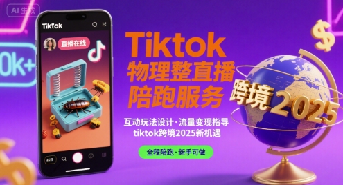 Tiktok物理整蛊直播陪跑服务-tiktok跨境2025 - 宏盛创业网-宏盛创业网