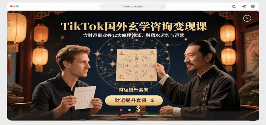 TikTok国外玄学咨询变现课，含财运事业等12大命理领域，融风水运势与运营 - 宏盛创业网-宏盛创业网