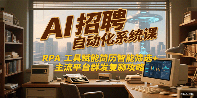 AI招聘自动化系统课，RPA工具赋能简历智能筛选+主流平台群发复聊全攻略 - 宏盛创业网-宏盛创业网