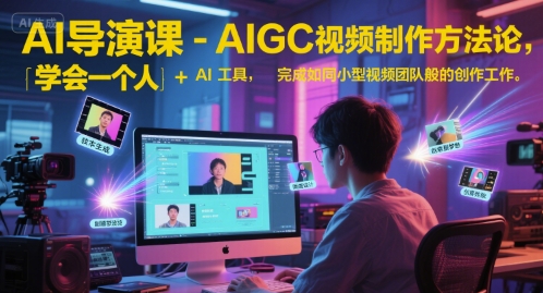 AI导演课-AIGC视频制作方法论，学会一个人+AI工具，完成如同小型视频团队般的创作工作，实现导演梦 - 宏盛创业网-宏盛创业网