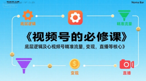 视频号的必修课，视频号的底层逻辑及核心视频号精准流量，变现，直播等核心 - 宏盛创业网-宏盛创业网