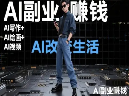 AI改变生活(Ai写作+AI绘画+Ai视频)，AI副业挣钱 - 宏盛创业网-宏盛创业网