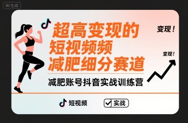 超高变现的短视频减肥细分赛道，减肥账号抖音实战训练营 - 宏盛创业网-宏盛创业网