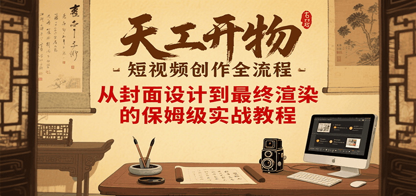 天工开物短视频创作全流程，从封面设计到最终渲染的保姆级实战教程 - 宏盛创业网-宏盛创业网