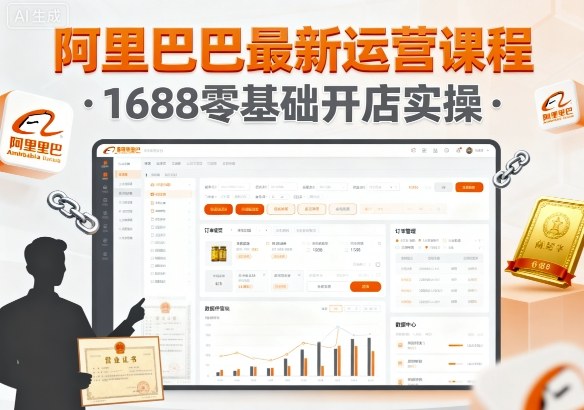 阿里巴巴最新运营课程，1688零基础开店实操 - 宏盛创业网-宏盛创业网