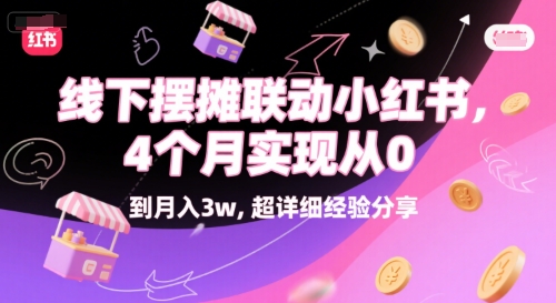 线下摆摊联动小红书，4 个月实现从 0 到月入3w，超详细经验分享 - 宏盛创业网-宏盛创业网
