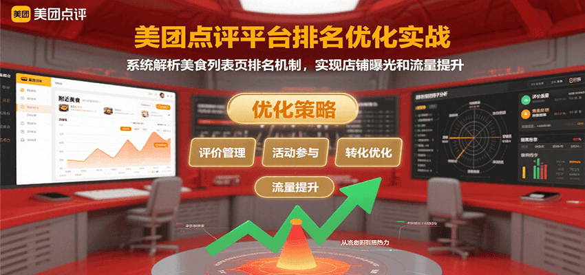 美团点评平台排名优化实战，系统解析美食列表页排名机制，实现店铺曝光和流量提升 - 宏盛创业网-宏盛创业网