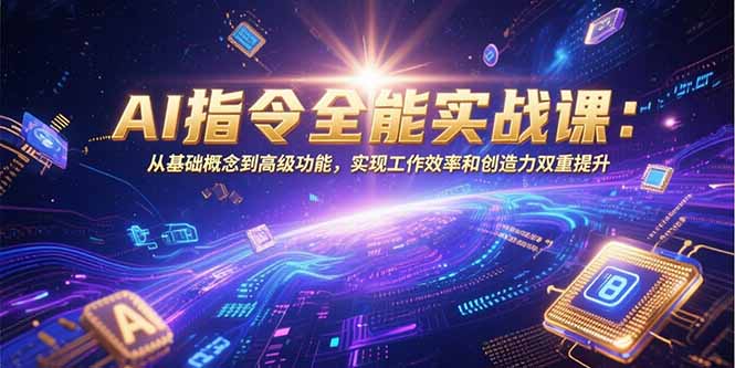 AI指令全能实战课：从基础概念到高级功能，实现工作效率和创造力双重提升 - 宏盛创业网-宏盛创业网