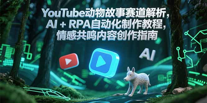 YouTube动物故事赛道解析，AI+RPA自动化制作教程，情感共鸣内容创作指南 - 宏盛创业网-宏盛创业网