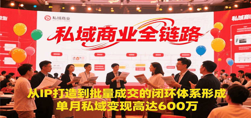 私域商业全链路，从IP打造到批量成交的闭环体系形成，单月私域变现600万 - 宏盛创业网-宏盛创业网