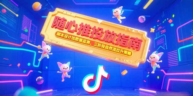 随心推投放指南，脚本设计加数据监测，三阶段自然流拉升策略 - 宏盛创业网-宏盛创业网