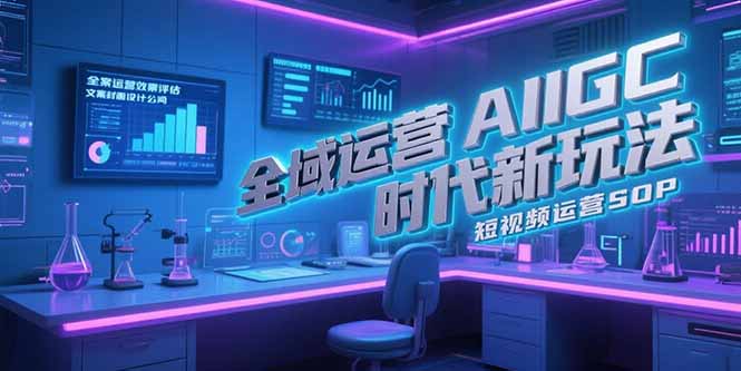全域运营AIGC时代新玩法，文案封面设计公式，短视频运营SOP - 宏盛创业网-宏盛创业网